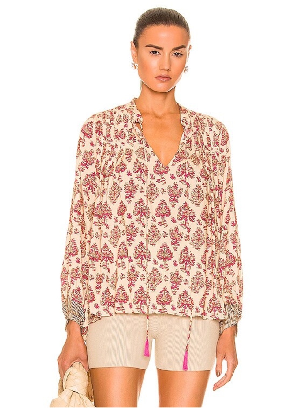 Natalie Martin Lizzy Shirt in the Cyprus print pink